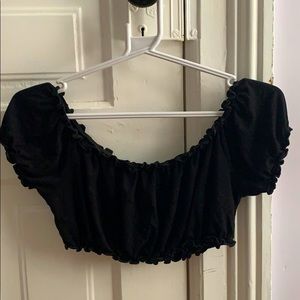 Black crop top